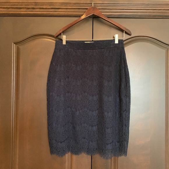 Blue Marine Lace Skirt